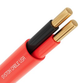 Syston Fire Alarm Cable Security Burglar Station Wire, 16/2 1000 ft 100% Solid Copper Unshielded FPLP/CL3P/FT6/CMP Plenum-Rated UL and/or ETL Listed, 16 AWG UV Resistant RoHS for Indoor/Outdoor Use