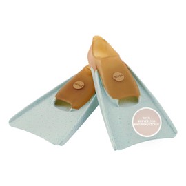 Hevea Plastic-free fins for children, swimming fins for snorkelling, comfortable, durable Danish design with simple made of natural rubber (blue, 34-35 EU)