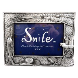 Mi Amore Fishing Themed Pewter Picture-Frame Rod Reel Fish Reel Father's Day PF115