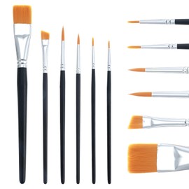 Shimmeroo 6Pcs Face Paint Brushes,Paint Brush Kit Makeup Artist Brushes for Painting for Body Art Makeup Watercolor Oil Cosplay