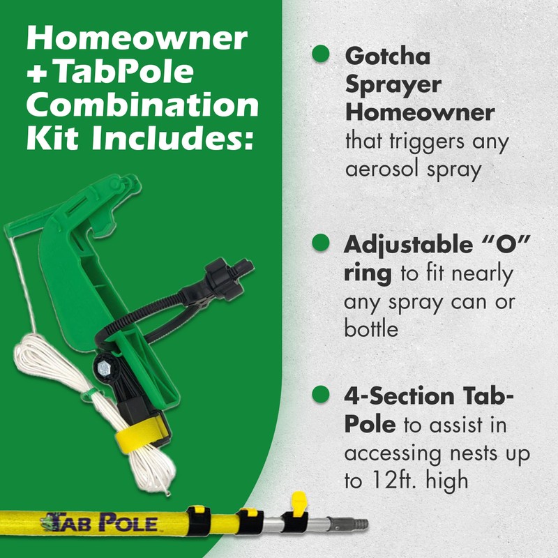 Gotcha Sprayer Homeowner USA-Made Combination Kit - Includes an Adjustable