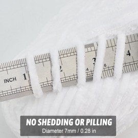 Velvet Yarn for Crocheting White Chenille Yarn Super Bulky Baby Blanket Yarn Amigurumi Yarn 8 Skeins