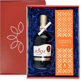 Brava Giulia Selections Gift Box | Premium Gourmet Italian Aged Del Duca Balsamic Vinegar Of Modena And Zahara Extra Virgin Olive Oil Imported From Italy