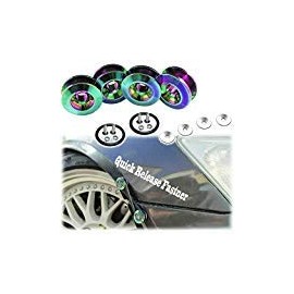 Xotic Tech Neo Chrome JDM Quick Release Fasteners for Car Bumpers Trunk Fender Hatch Lids