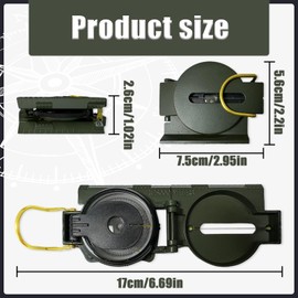 HAIKING Precise Compass, 1 PCS Orienteering Compass for Hiking, Climbing, Camping, Adventure Activities (Flip)