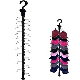 Closet Hanging Cap Keeper Closet Cap Racks Hats Holders Closet Hook Storage Organizer Hat Display Rack, 20 Baseball Cap Holder - Fit Most Hats - No Hats Included