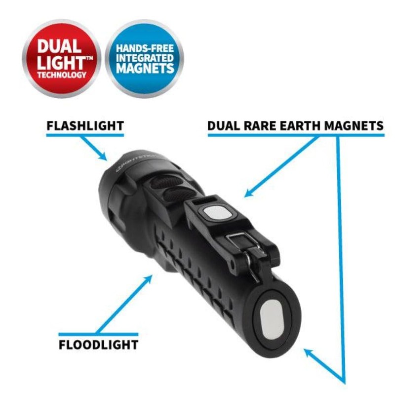 Nightstick NSP-2422B Dual-Light with Dual Magnet, Multi-Purpose , Black