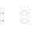 Knightsbridge Dipa Twin Tilt Anti-Glare Black Downlight