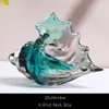 JinShiY Glass Conch Shell, Blown Glass Conch, Hand Blown Seashell