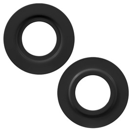 LEGELITE 2 Pack Metal Lamp Shade Reducer Ring, E27/E14 Light Fitting Lampshade Washer Adaptor Converter, Retainer Rings for Light Fixture (Black)