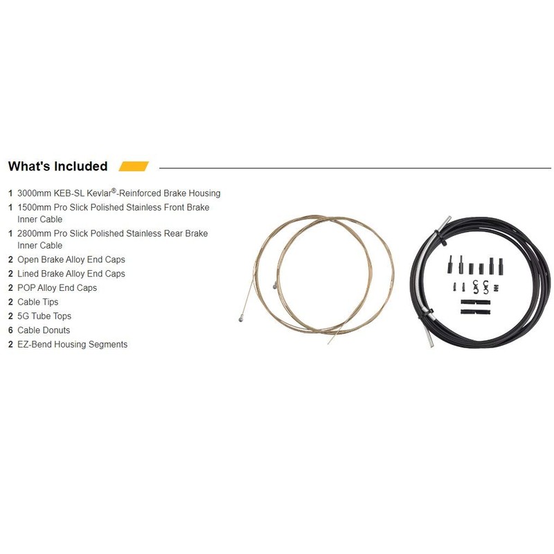 Jagwire PCK205 Pro Road Brake Cable Kit, SID Blue, Shimano/SRAM