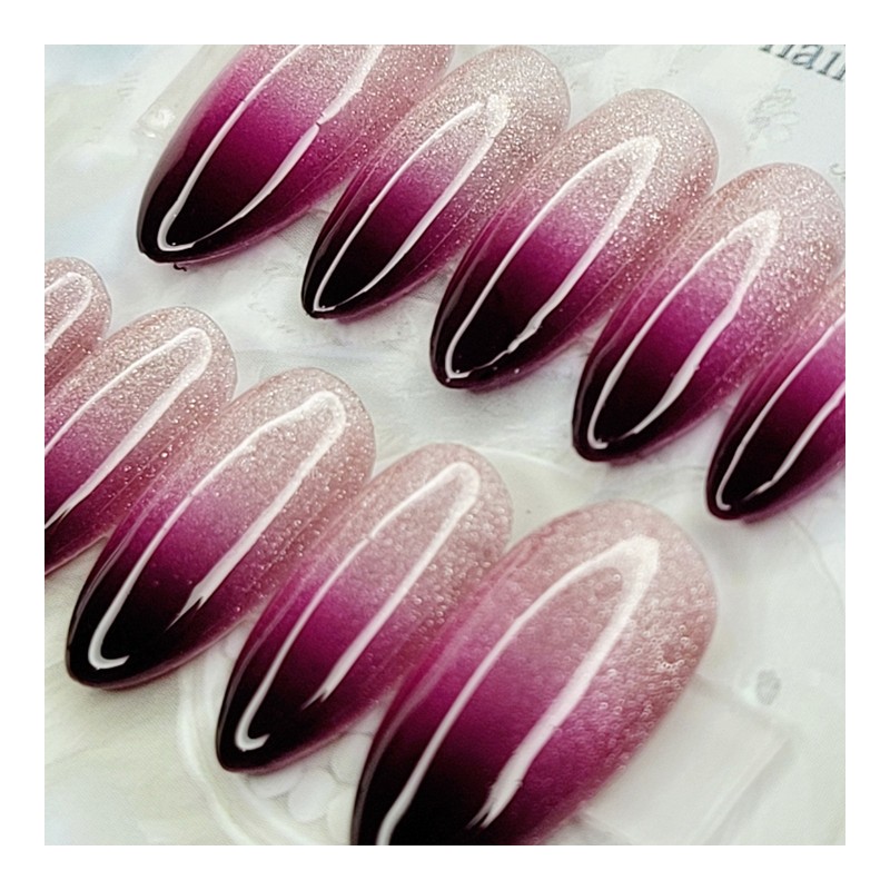 Magnetic gradient handmade nail tip - Stiletto M / 마그네틱