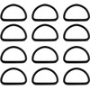 12 Pcs Black Metal D Rings Buckle D-Rings 1.5 Inches Inside Diameter for Strap, Arts, Crafts Sewing