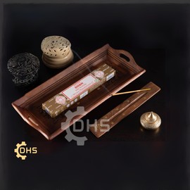 Satya Nag Champa Oodh Incense Sticks | FULL BOX OF 12 | with DHS Incense Stick Holder | Aromatherapy, Yoga, Meditation, and Relaxation