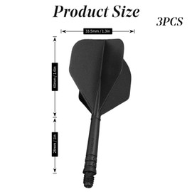 Darts K Flex Integrated Dart Flights And Shafts, No.6 | Pack Of 3 K-Flex - No6, Kflex All In One Moulded Dart Flight & Stem Lengths: Short, Intermediate & Medium | Professional Dart Accessories