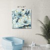 ARTISTIC PATH Flowers Artwork Canvas Painting Pictures: White & Blue