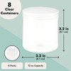Juvale Slime Containers with Lids - 8 Pack Clear Plastic