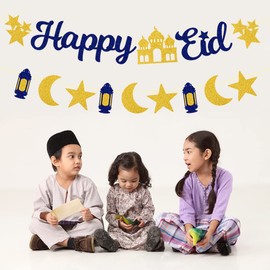 Happy Eid Banner Ramadan Banner Eid Mubarak Decorations Ramadan Party Decorations Eid Mubarak Banner Eid Mubarak Party Supplies Happy Eid Banner Stars Moon Lantern Pull Flag