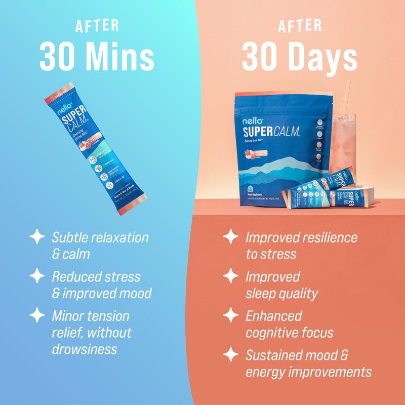 Supercalm Drink Mix - Ashwagandha KSM 66, Magnesium Glycinate &