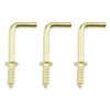 TOVOT 100PCS Gold Color Copper Plated Right-Angle Hooks, 1" Length