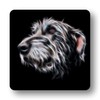 Fractal Artworks Irish Wolfhound Coaster with Fractal Art Design #1-3.