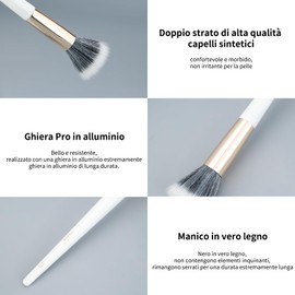 MSQ 2 x Stippling Brushes, Professional Makeup Brushes for Foundation, Concealer Stippling Foundation Brush