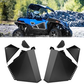 KEMIMOTO Aluminum Lower Doors Compatible with CFMOTO ZForce 800, Black Powder Coated Lower Half Door Panels Insert Compatible with 2015+ CFMOTO ZForce 800 Trail/EX / 2018-2019 ZForce 1000