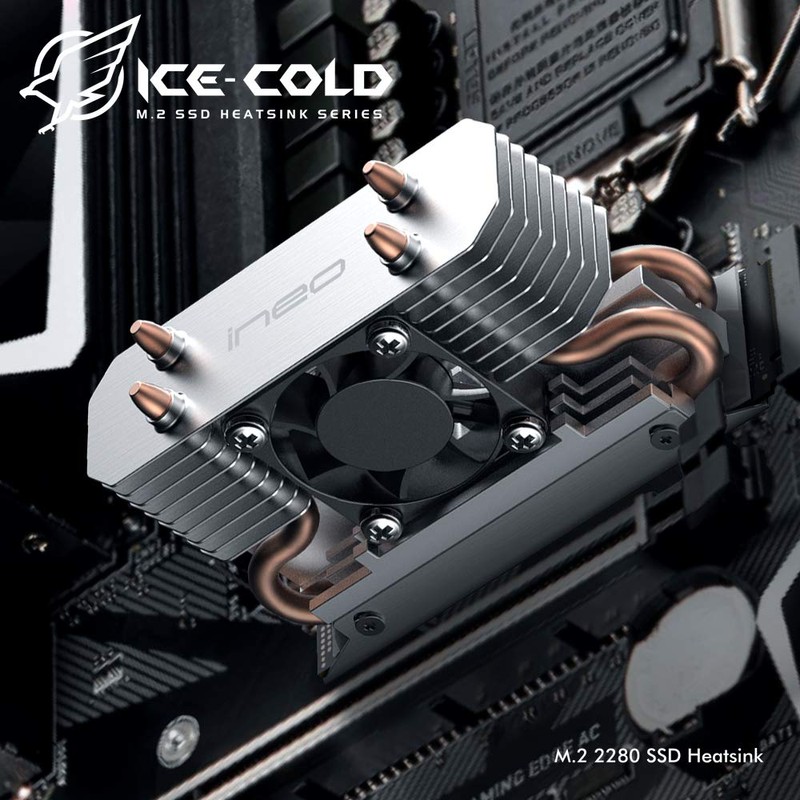 ineo M.2 2280 PCIe 5 SSD Rocket Heatsink Built-in Cooling