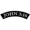 John 3:16 Patch Religious Embroidered Iron-On Christian Biker Rocker Emblem