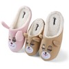 Boys Girls Cute and Cozy Plush Slip On Bear Slippers