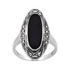 Gemondo USA Anillo de plata de ley con ónix negro