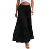 Zeagoo Maxi Skirt, Womens High Waist Tiered Long Skirts Elastic
