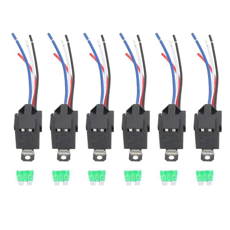 Car Automobile Electronic Relays with Safety Fuse Normally Open 30A/12VDC