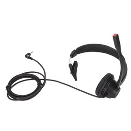 2.5mm Telephone Headset Noise Reduction Unilateral Elbow Plug Customer Service Earphone with Mic for VOIP Phone Landline