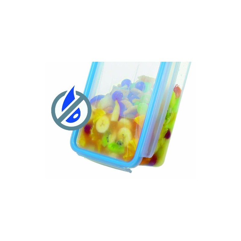 Rotho Fridge Box Click & Lock-Plastics (PP), 0.8 L, Blue