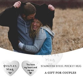 Boyfriend Valentines Day Gifts for Him Wife Anniversary Wedding Gifts for Couple Wife Pocket Hug Keychain Gifts for Husband Birthday Gift for Fiancee Her Girlfriend Bride Funny Gifts for Men Women