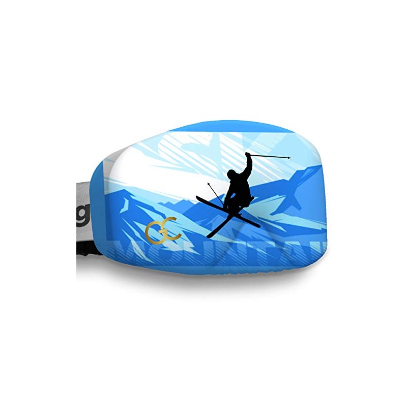 GogglesCover Premium: Protective ski and snowboard goggles cover, blue mountain