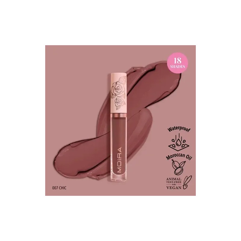 Moira Labial Liquido Divine Liquid Lipstick Tono Color Ldv 007