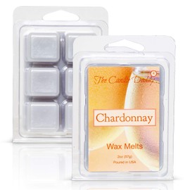 Chardonnay - White Wine Champagne Scented Melt- Maximum Scent Wax Cubes/Melts- 1 Pack -2 Ounces- 6 Cubes, Gift for Women, Men, BFF, Friend, Wife, Mom, Birthday, Sister, Daughter, Winery