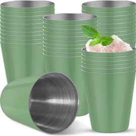 Ashmacdo 24 Pcs Sage Green Cups 1 OZ Green Metal Shot Glasses Bachelorette Shot Glasses for Wedding Party,Bridal Shower, Birthday Party,Baby Shower Supplies