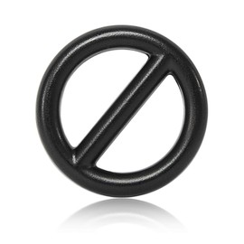 Ganzoo 20mm Inner Diameter Metal O Ring with Bridge for Dog Leash, 4 Pieces Bridge Ring Alloy Steel Non Rust Round Rings for Paracord 550 Collar Handbag Crafts Color Black