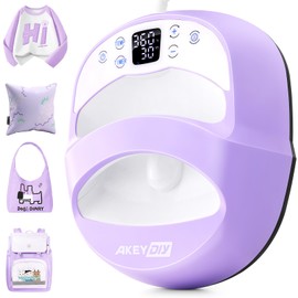 Heat Press Machine for T Shirts, Portable Heat Press 7"X5" - Heat Up Fast & Distribute Heat Evenly, Tshirt Press Machine for Sublimation, HTV, Heat Transfer Projects, Purple