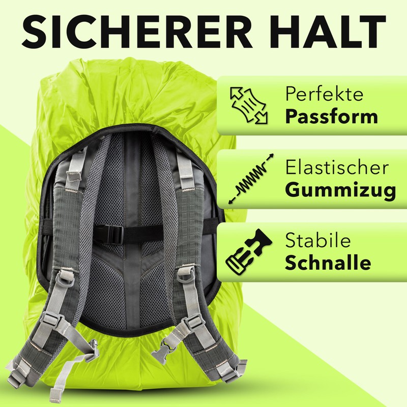 AVANA Rain Cover for Backpacks with Reflective Strips (10-70L) Waterproof
