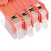 4 Pcs Ink Cartridge Black Blue Magenta Yellow Permanent Chip