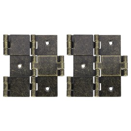 sourcing map Double Acting Hinges Folding Screen, 2Pcs 2.99" Double Swing Hinges Retro Style 270 Degree Rotation Screen Door Hinges, Bronze