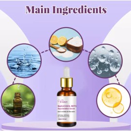 Vena.ture Bakuchiol Serum for Face - Retinol Alternative Bakuchiol Oil- Plumping