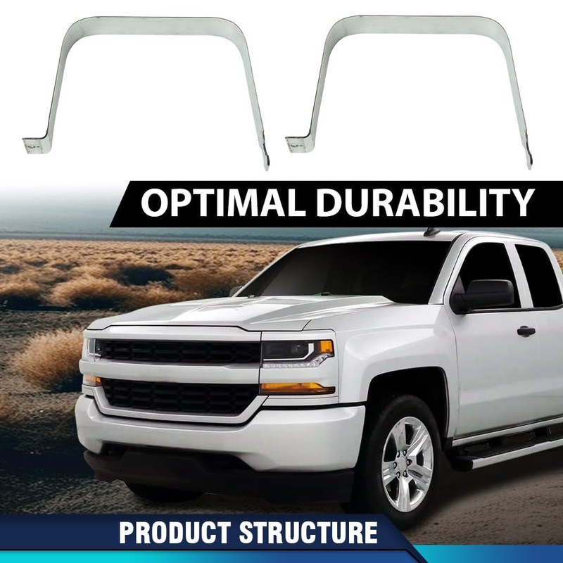 PIT66 Fuel Tank Straps Compatible with Chevy Silverado GMC Sierra