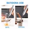 EGTMA Batidor Electrico Portatil Recargable Leche Cafe