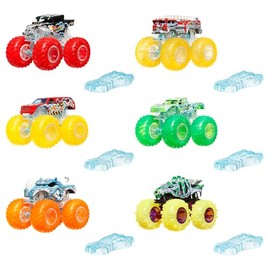 Hot Wheels Monster Trucks Vehículo de Juguete Camión Sorpresa Energía de Demolición Escala 1:64 para niños de 3 años en adelante