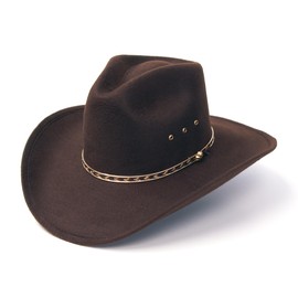 Western Express Felt Finish Cowboy Hat - Pinch Front Style with Gold Band | Cowboy & Cowgirl Hats for Men & Women